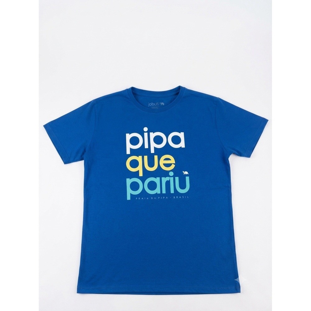 Jabuti Blue T-Shirt Men's M Pipa Que Pariu Graphic Praia da Pipa Brazil Tee